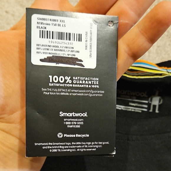 Smartwool Men's Classic Black Long Sleeve Tee - Picture 4 of 10